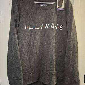 Gray Illinois Women's Sweatshirt